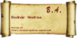 Bodnár Andrea névjegykártya