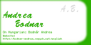 andrea bodnar business card
